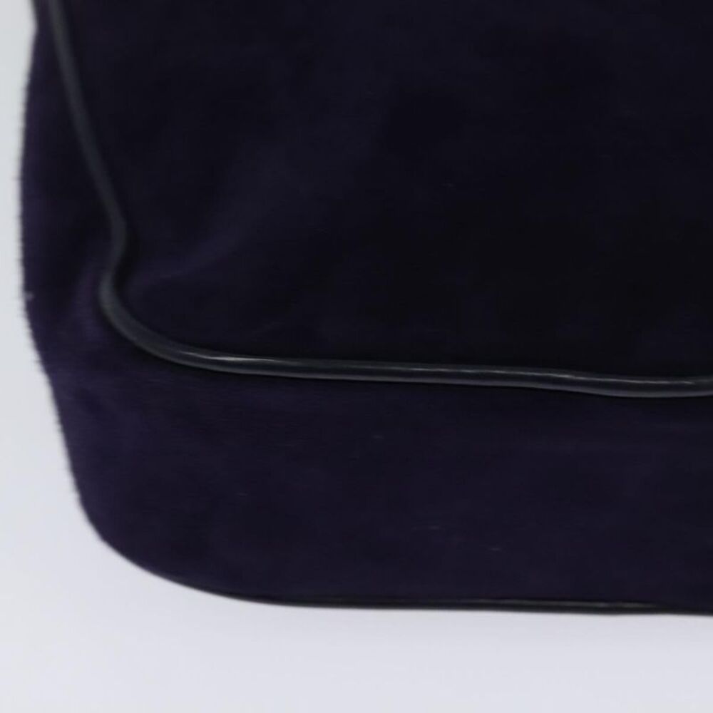 Salvatore Ferragamo Gancini Suede Purple Suede Shoulder Bag Bag - Picture 8 of 16